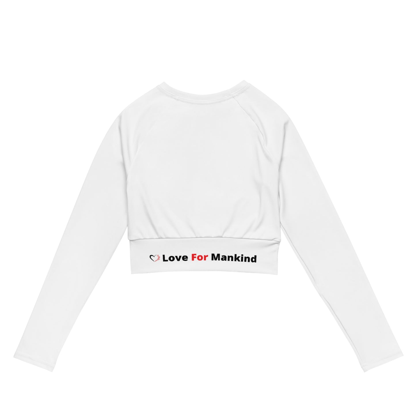 Recycled long-sleeve crop top