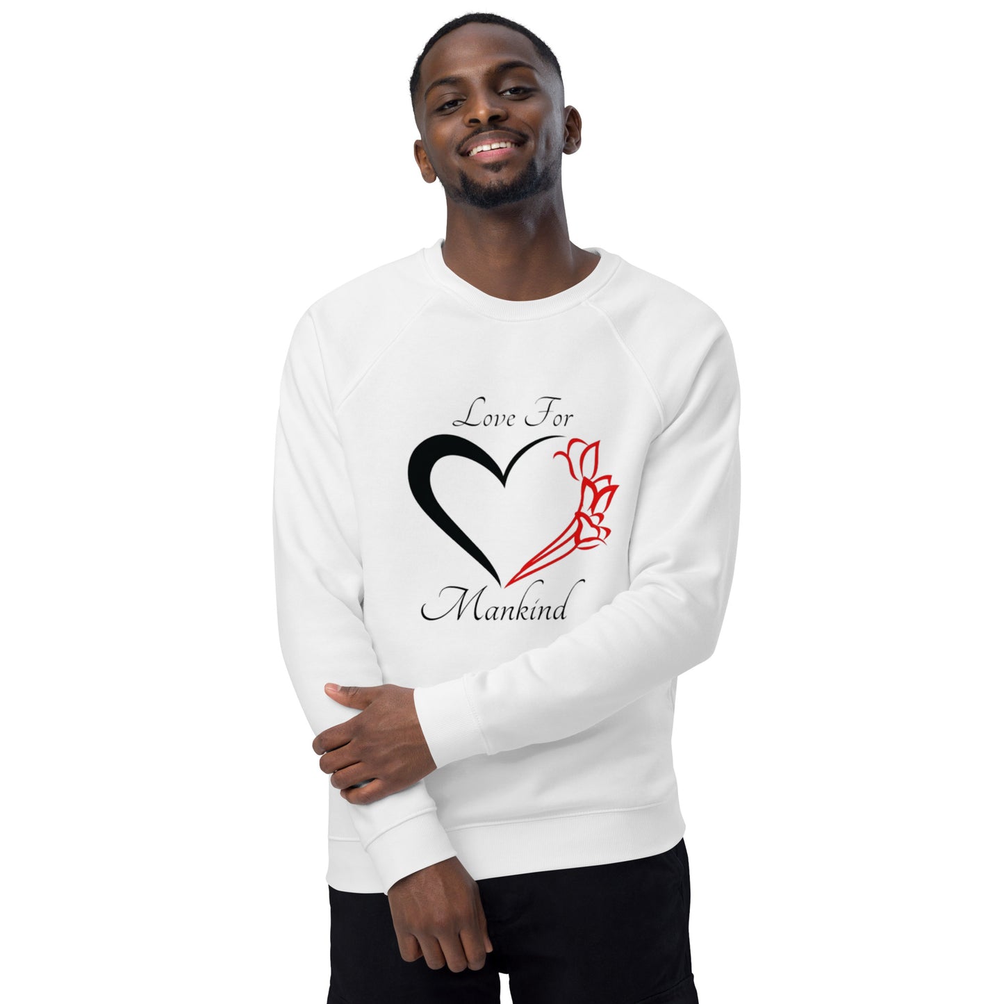 Unisex organic raglan sweatshirt